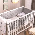 Защита для детской кроватки /стеганый бортик Slim цвет: серый СБ.120-SM.06