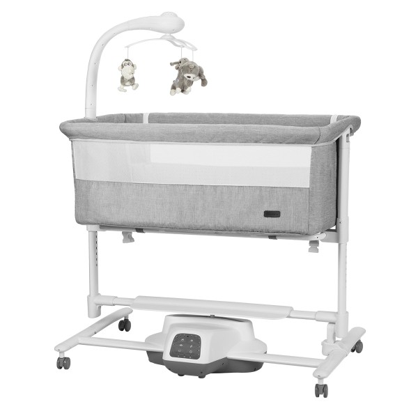 Электроколыбель 3 в 1 с качанием + мобиль с ночником Carrello Bloom цвет: Anchor Grey CRL-10304
