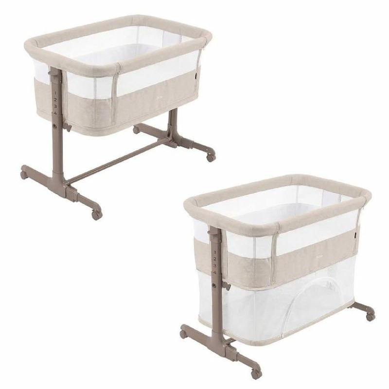 Кроватка-колыбель приставная + манеж Carrello Picto цвет: Aori Beige CRL-16506