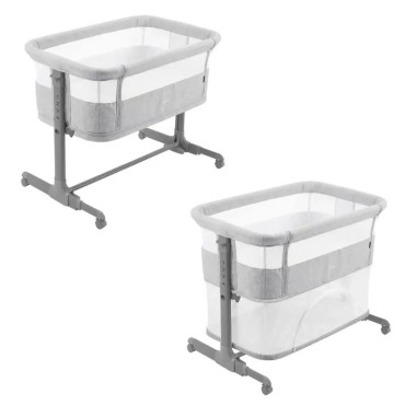 Кроватка-колыбель приставная + манеж Carrello Picto цвет: Tao Grey CRL-16506