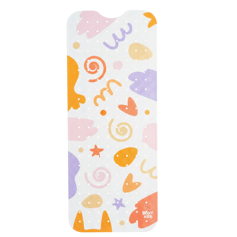 Коврик для ванны антискользящий 40 x 100 см цвет: завитки яркие BM-40100-COLOR