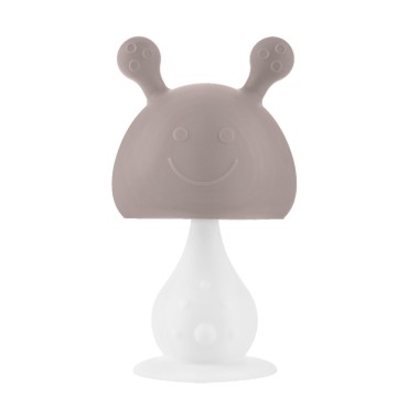 Силиконовый прорезыватель с погремушкой " Грибочек " цвет: карамельный RST-001-CAR