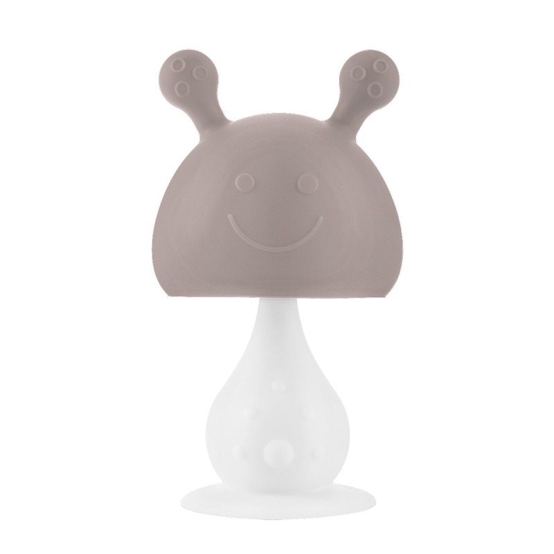 Силиконовый прорезыватель с погремушкой " Грибочек " цвет: карамельный RST-001-CAR