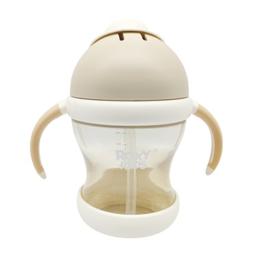 Поильник-непроливайка с трубочкой 200 мл цвет: кокосово-бежевый RFD-008-PI
