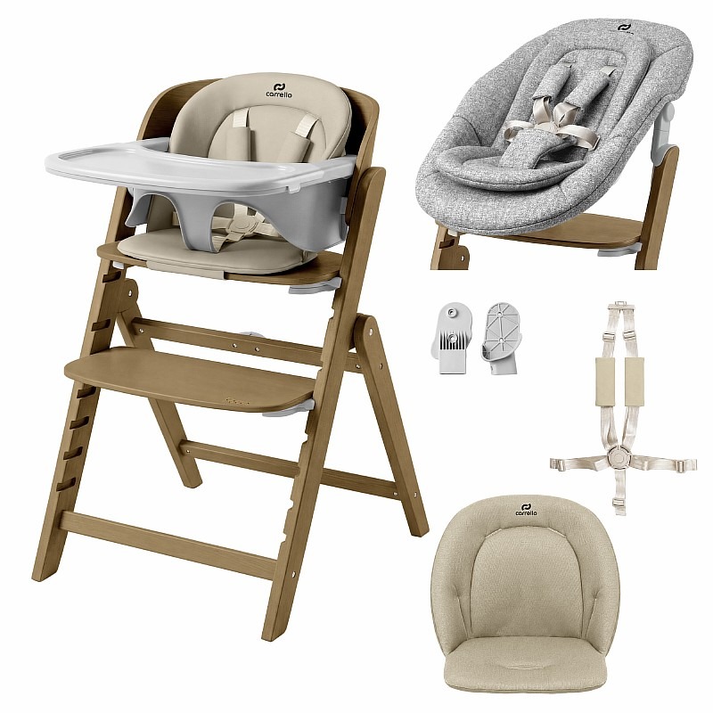 Стульчик для кормления 3 в 1 Carrello Focus цвет: Croissant Beige CRL-16801