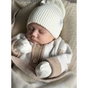Вязаный хлопковый комбинезон 74-80 см цвет: желуди 7055-321 Вязаный хлопковый комбинезон 74-80 см цвет: желуди 7055-321