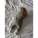 Вязаный хлопковый комбинезон 74-80 см цвет: совы 7055-338