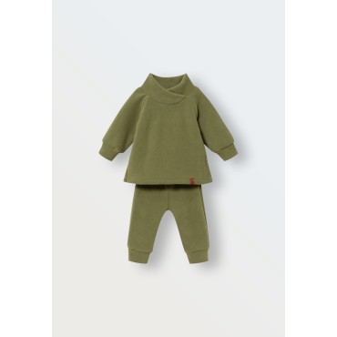 Флисовый костюм Cute 80-86 см цвет: теплый хаки 1555-161