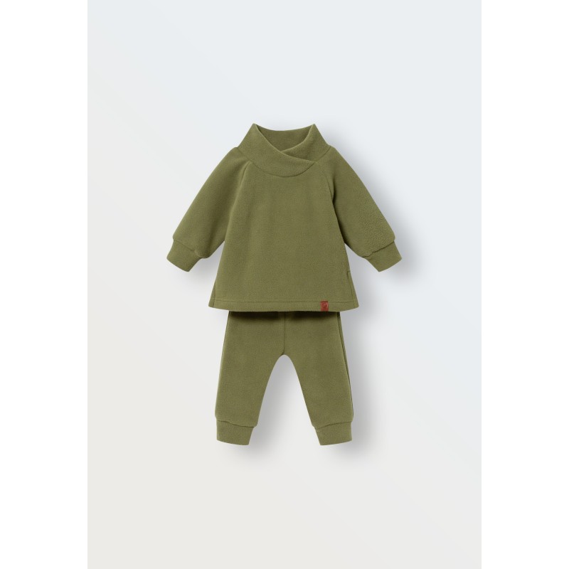 Флисовый костюм Cute 80-86 см цвет: теплый хаки 1555-161