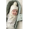 Балаклава-шлем с помпоном 42-46/48 см цвет: экрю 3095-02