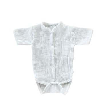 Боди на кнопках с коротким рукавом 74-80 см цвет: белый М-172