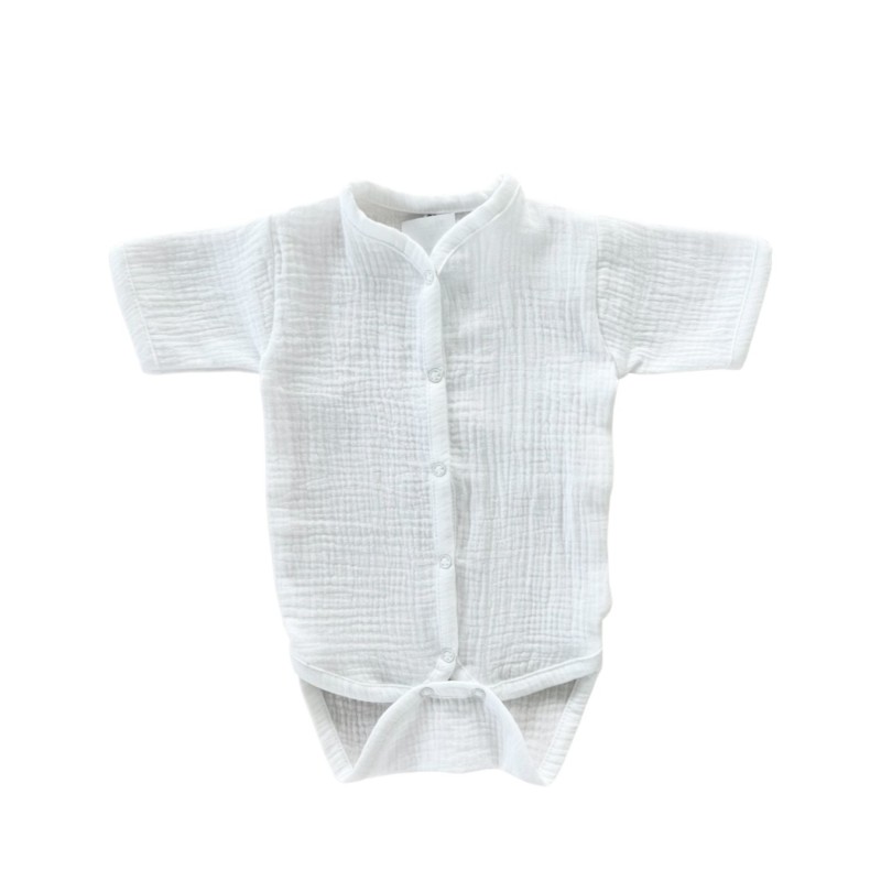 Боди на кнопках с коротким рукавом 74-80 см цвет: белый М-172