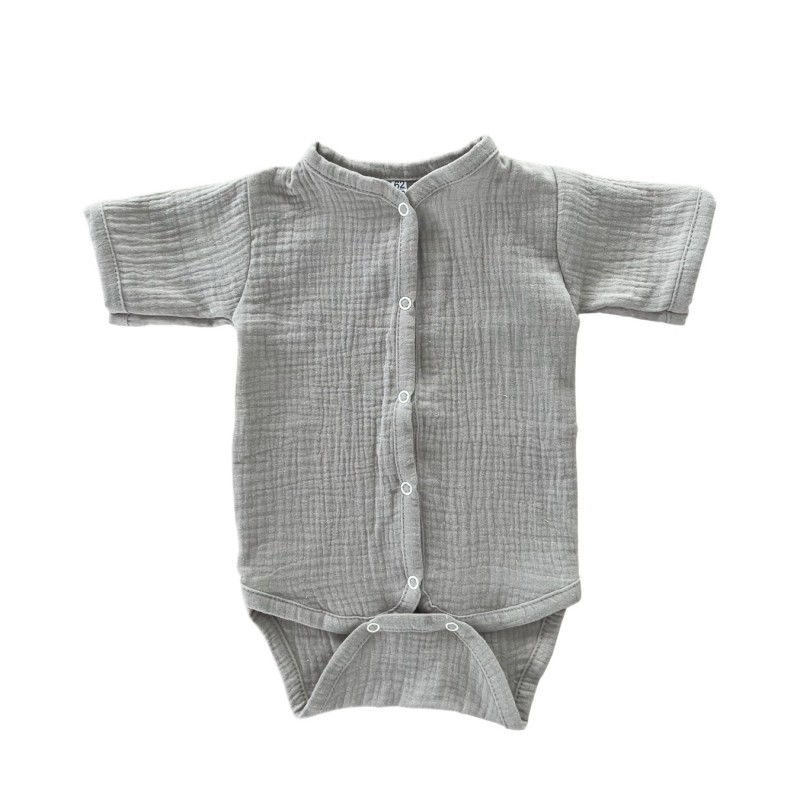 Боди на кнопках с коротким рукавом 74-80 см цвет: песочный М-172