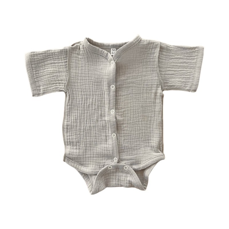 Боди на кнопках с коротким рукавом 56-62 см цвет: песочный Т-172 / М-172