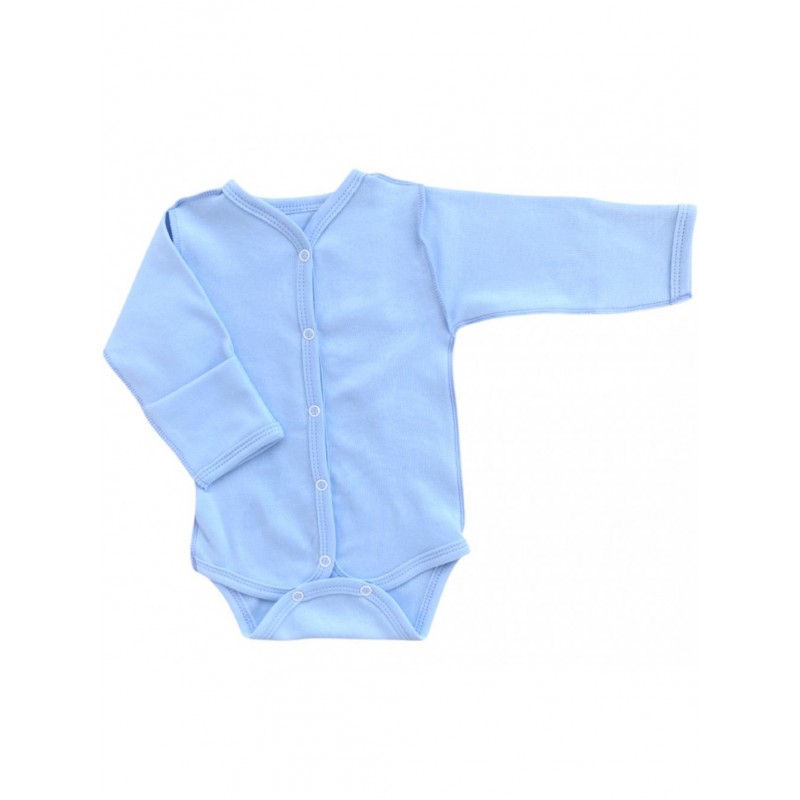 Боди с длинным рукавом на кнопках Newborn 50 см цвет: небесный Т-131/О