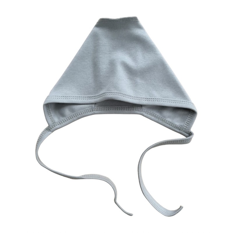 Чепчик однотонный с завязками и швами наружу 0-3 месяца цвет: серый Т-130/О Чепчик однотонный с завязками и швами наружу 0-3 месяца цвет: серый Т-130/О