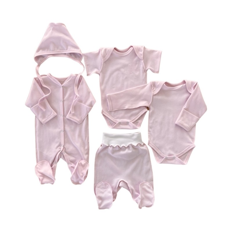 Комплект для новорожденного однотонный 5 предметов 56-62 см цвет: гортензия Т-120/Ш Комплект для новорожденного однотонный 5 предметов 56-62 см цвет: гортензия Т-120/Ш