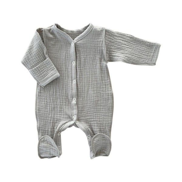 Муслиновый слип на кнопках 50 см Newborn цвет: песочный М-141