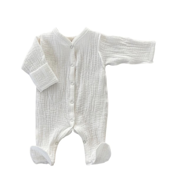 Муслиновый слип на кнопках 50 см Newborn  цвет: молочный М-141