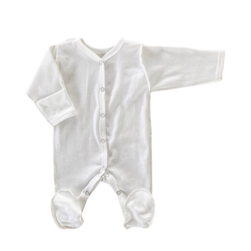 Слип на кнопках со швами наружу Newborn 50 см цвет: экрю Т-127 Слип на кнопках со швами наружу Newborn 50 см цвет: экрю Т-127