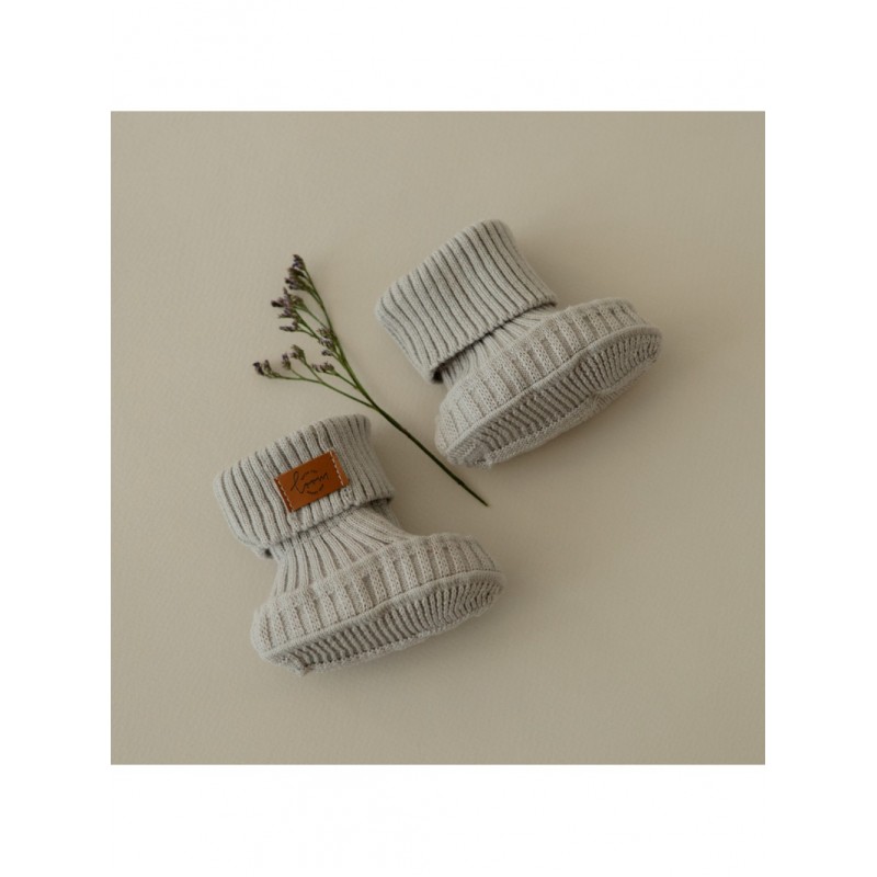 Детские пинетки в рубчик Loom 9-11 см цвет: светло-серый PIN002N-049-9/11 Детские пинетки в рубчик Loom 9-11 см цвет: светло-серый PIN002N-049-9/11