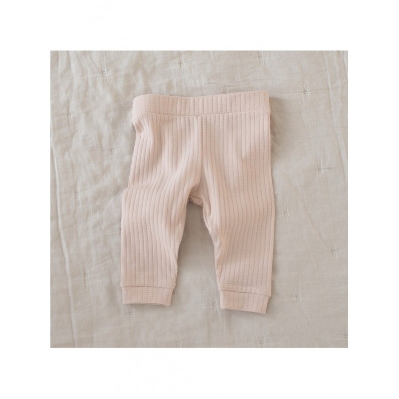 Штаны из хлопка в рубчик  62 см цвет: пудровый T527-62-PEA