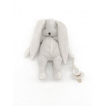 Комфортер Зайчик Drema BabyDou с держателем для пустышки цвет: молочный 824