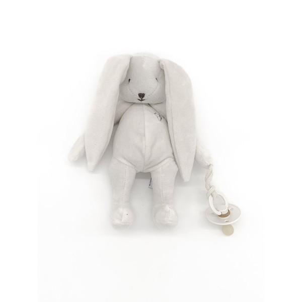 Комфортер Зайчик Drema BabyDou с держателем для пустышки цвет: молочный 824