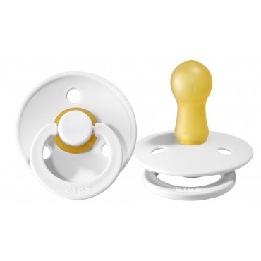 Cоска-пустышка BIBS Colour Latex 6-18 месяцев цвет: white / белый