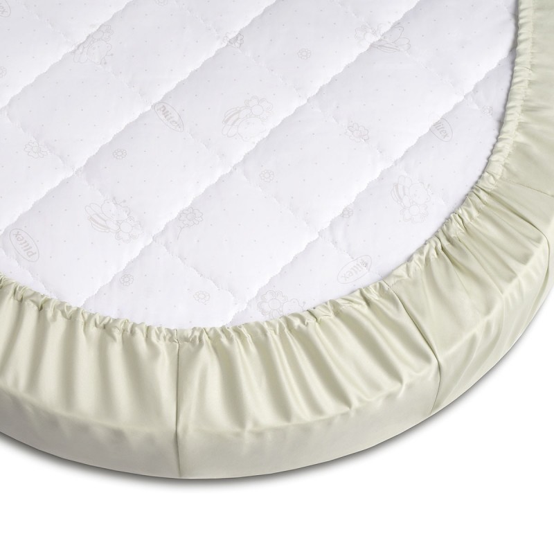 Простыня на резинке на овальный матрас 125*75 см цвет: фисташковый ПРО-125*75*11