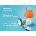 Силиконовый прорезыватель с погремушкой " Грибочек " с держателем цвет: оранжевый RST-001-O