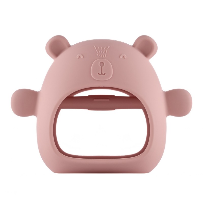 Силиконовый прорезыватель на руку " Мишка Bear " цвет: розовый RST-003-P