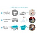 Горшок дорожный складной с многоразовой вкладкой HandyPotty 3 в 1 цвет: серый Горшок дорожный складной с многоразовой вкладкой HandyPotty 3 в 1 цвет: серый
