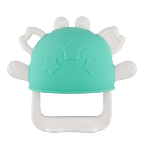 Силиконовый прорезыватель на руку " Крабик Crabby" цвет: бирюзовый RST-002-B