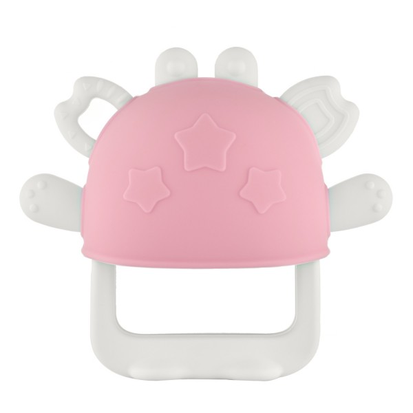 Силиконовый прорезыватель на руку " Крабик Crabby" цвет: розовый RST-002-P