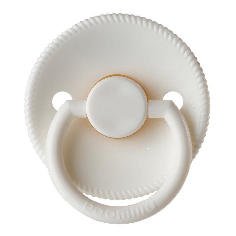 Пустышка Paomma с соской из натурального латекса (M) 6-18 месяцев цвет: buttercream Пустышка Paomma с соской из натурального латекса (M) 6-18 месяцев цвет: buttercream