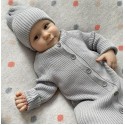 Вязаный растущий комбинезон Simple 56-68 см цвет: серый 7000-13
