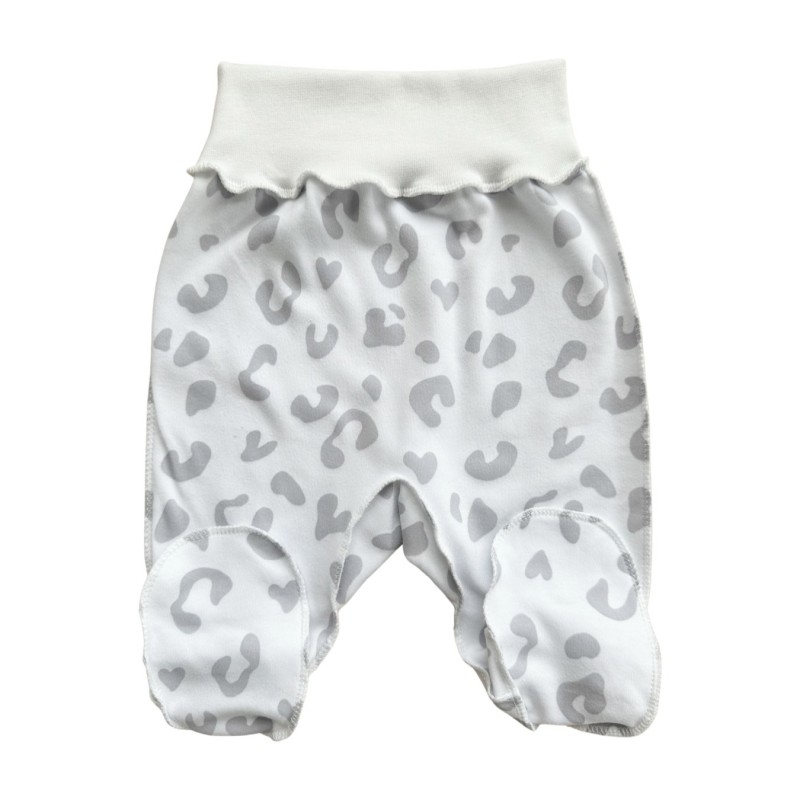 Ползунки для малыша 56-62 см принт: пятнышки серые маленькие Т-132 Ползунки для малыша 56-62 см принт: пятнышки серые маленькие Т-132