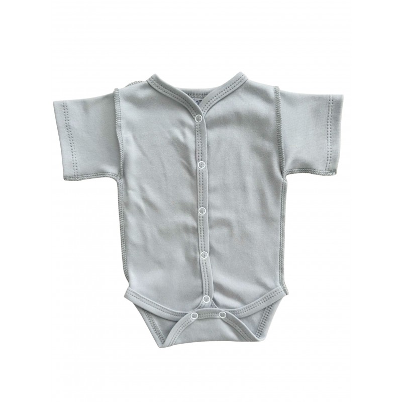 Боди с коротким рукавом на кнопках Newborn 50 см цвет: серый Т-133 Боди с коротким рукавом на кнопках Newborn 50 см цвет: серый Т-133
