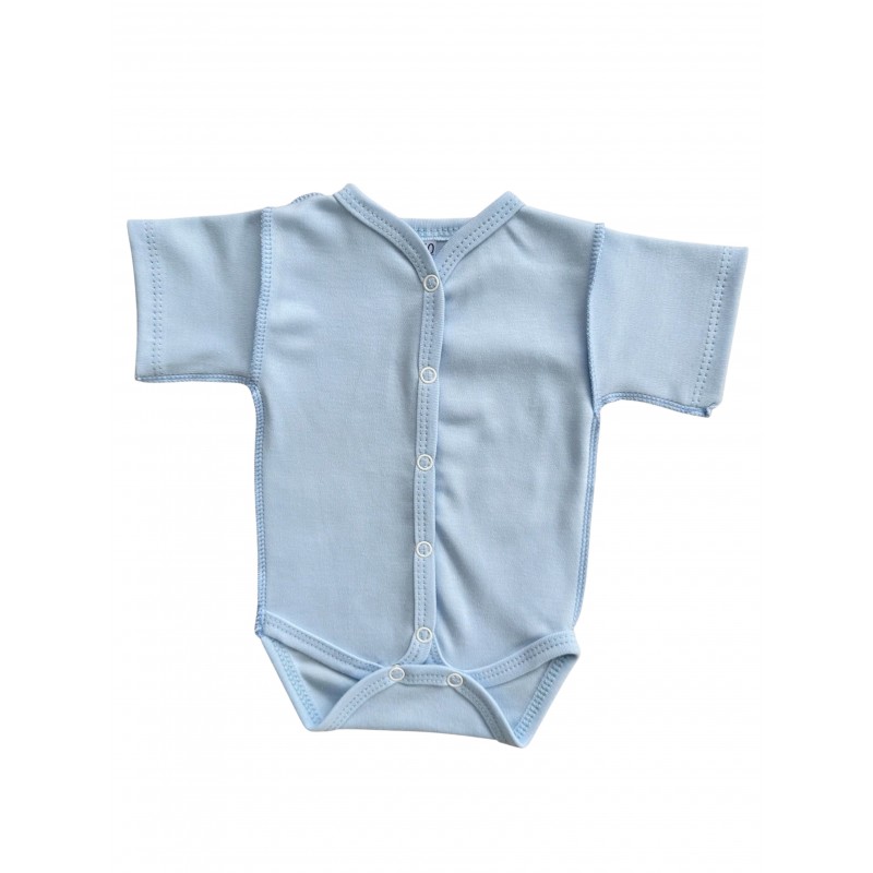 Боди с коротким рукавом на кнопках 56-62 см цвет: небесный Т-133