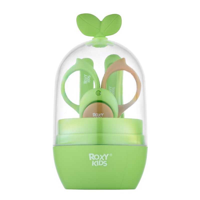 Набор маникюрный детский 5в1 LEAF цвет: травяной с коричневым RPS-003-G