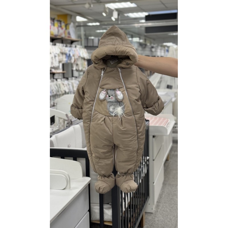 Комбинезон-трансформер с рождения до 80 см цвет: бежевый 147ШМ Комбинезон-трансформер с рождения до 80 см цвет: бежевый 147ШМ