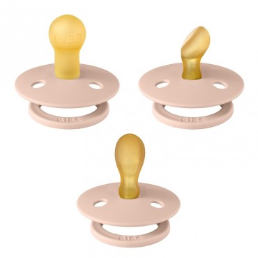 Набор из 3-х пустышек BIBS Try-it Colour 0+ месяцев цвет: blush 81342
