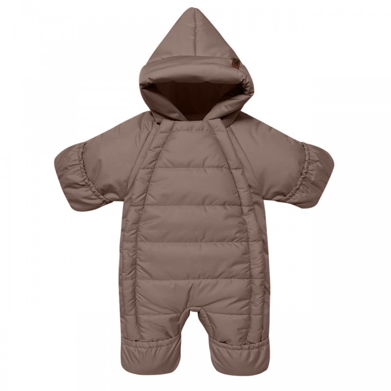 Комбинезон демисезонный DEW с капюшоном 0-6 месяцев цвет: теплый шоколад 160-141