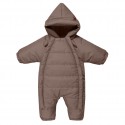 Комбинезон демисезонный DEW с капюшоном 0-6 месяцев цвет: теплый шоколад 160-141