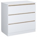 Детский пеленальный комод Polini Simple 3 ящика + рамка цвет: белый-вяз 1980