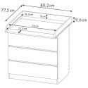 Детский пеленальный комод Polini Simple 3 ящика + рамка цвет: белый-вяз 1980