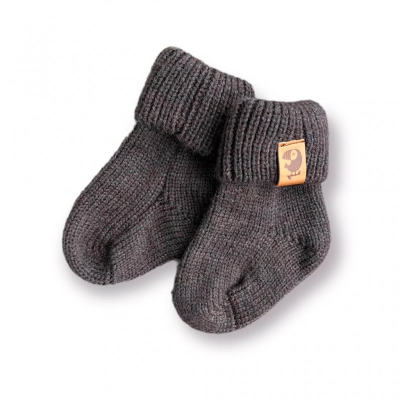 Носки вязаные Woolly 12 см цвет: графит 590-53 Носки вязаные Woolly 12 см цвет: графит 590-53