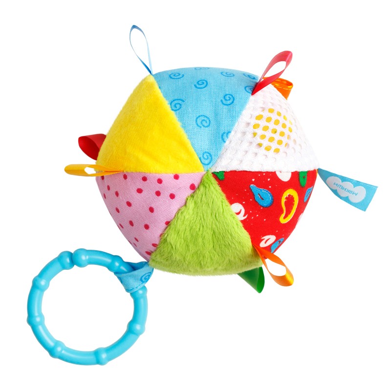 Мягкая развивающая игрушка-подвеска "Мячик с петельками" 263 Мягкая развивающая игрушка-подвеска "Мячик с петельками" 263