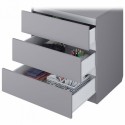 Детский пеленальный комод Polini Simple 3 ящика + рамка цвет: серый-белый 1980